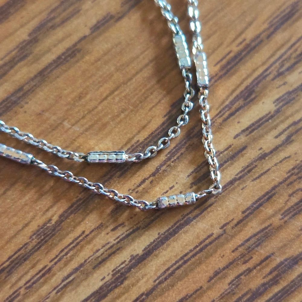 KENDRA SCOTT Vintage Slim Gold Pendant Necklace W/ Station Beading Classic Chic! - Picture 5 of 9